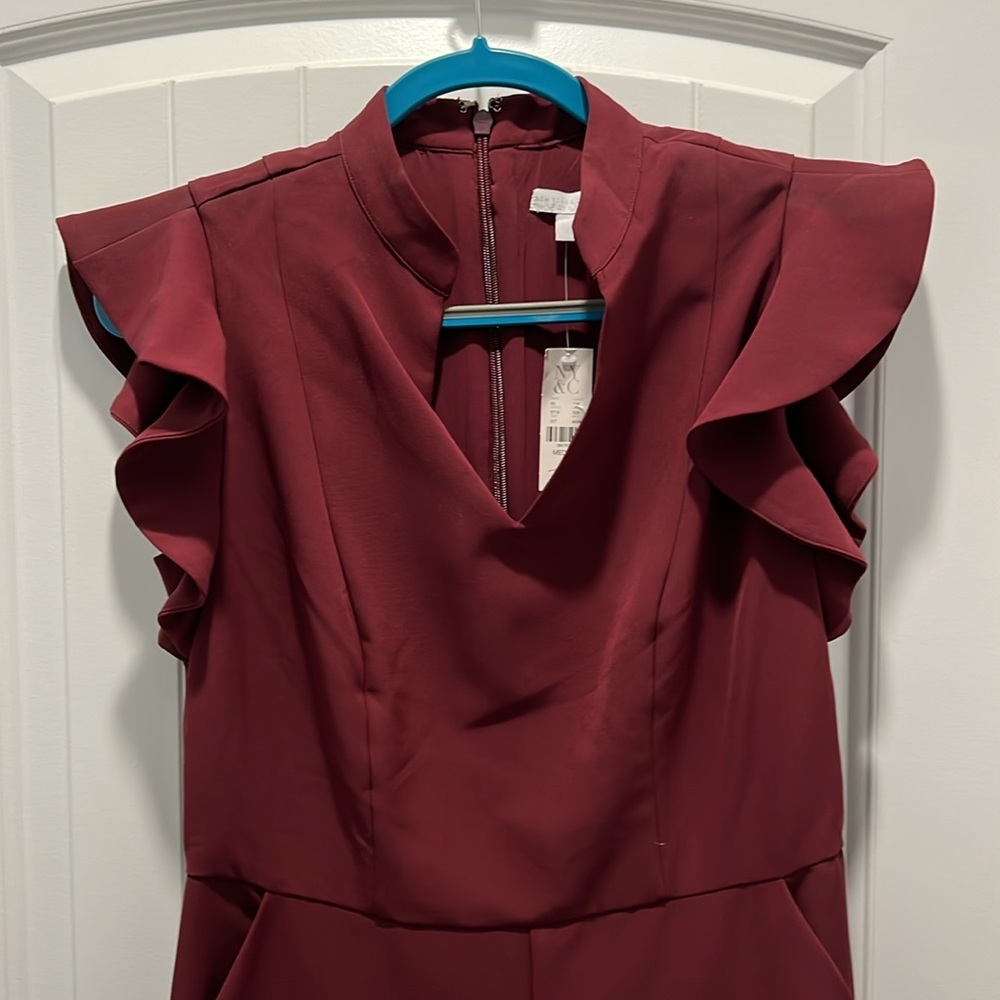 Burgundy jumpsuit from NY and company - Picture 4 of 6